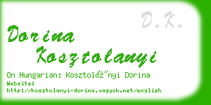 dorina kosztolanyi business card